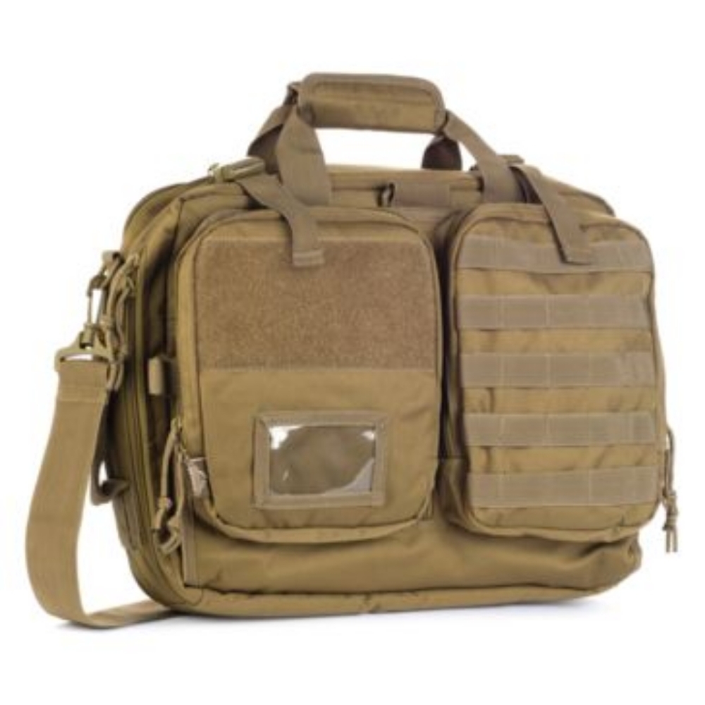 military style laptop traveling bag.